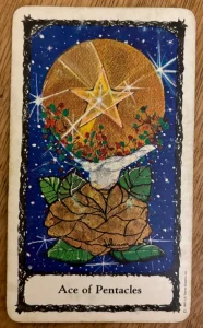 Sacred Rose Tarot - Ace of Pentacles