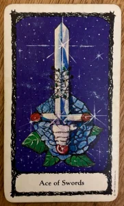 Sacred Rose Tarot - Ace of Swords