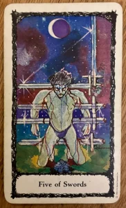 Sacred Rose Tarot - Five of Swords