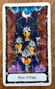 Sacred Rose Tarot - Four of Cups