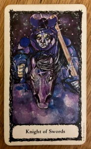 Sacred Rose Tarot - Knight of Swords