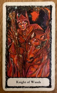 Sacred Rose Tarot - Knight of Wands