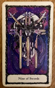 Sacred Rose Tarot - Nine of Swords