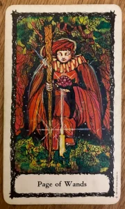 Sacred Rose Tarot - Page of Wands