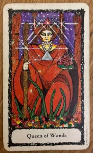 Sacred Rose Tarot - Queen of Wands