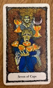 Sacred Rose Tarot - Seven of Cups