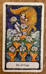 Sacred Rose Tarot - Six of Cups