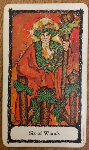 Sacred Rose Tarot - Six of Wands