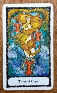 Sacred Rose Tarot - Three of Cups