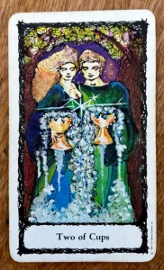 Sacred Rose Tarot - Two of Cups